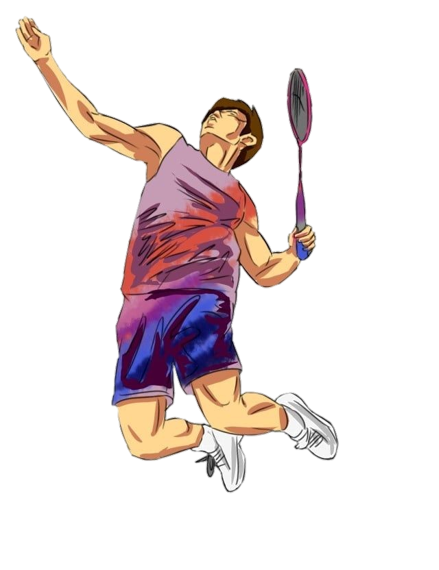 Boy Playing Badminton clipart Png