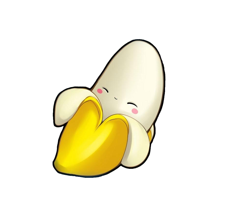 Cute Kawaii Banana PNG