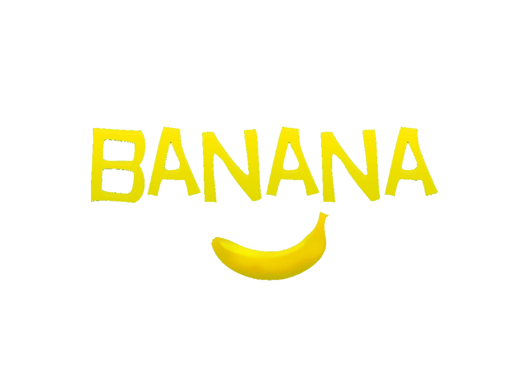 Banana Text Icon PNG