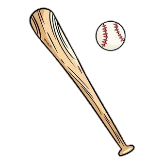 Baseball bat and ball Png