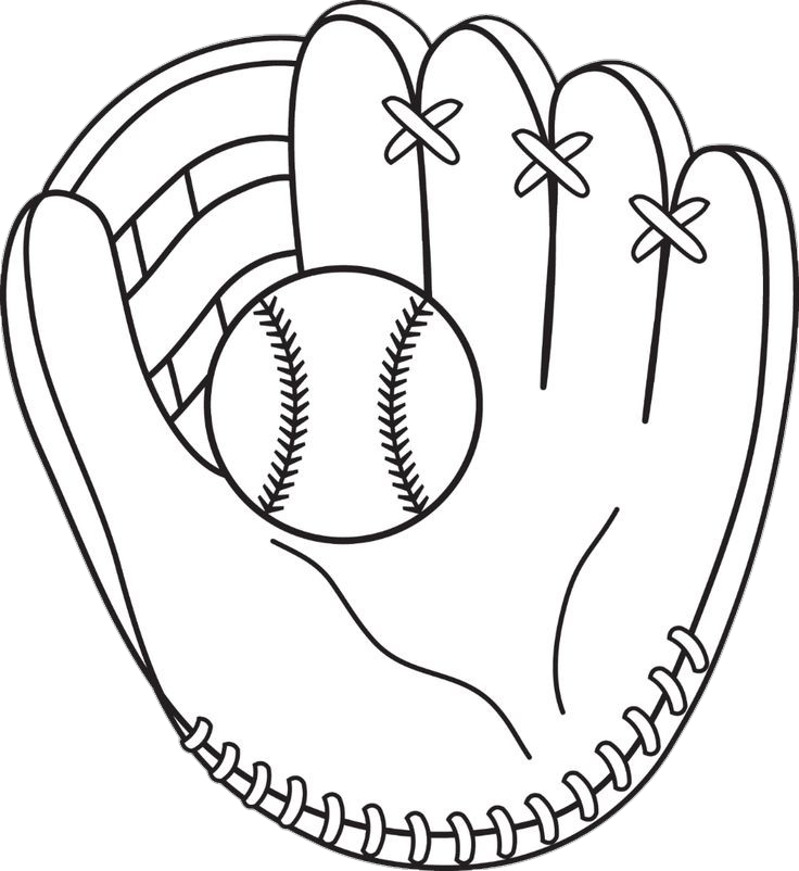 Baseball glove Outline Png
