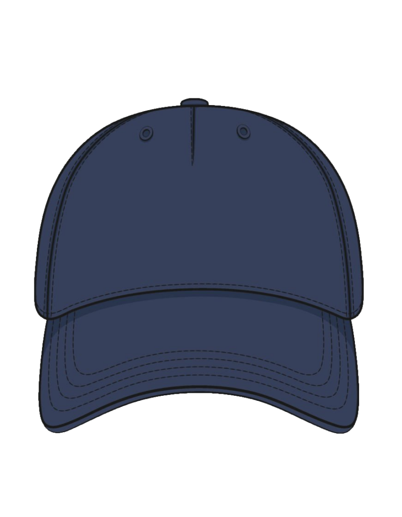 Dark Blue Baseball Cap Front view clipart PNG