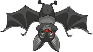 Upside Down Bat clipart PNG