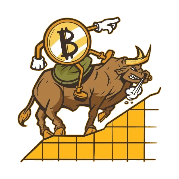 Bitcoin with bull clipart Png