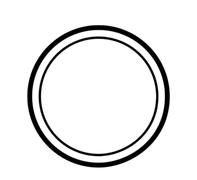 Black Circle Double Outline PNG