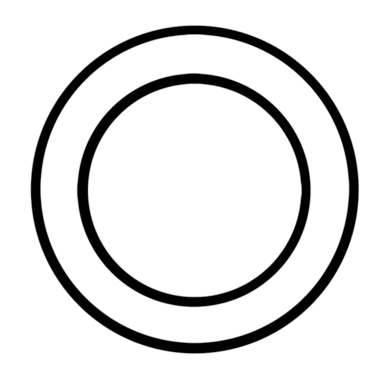 Black Circle Double Outline PNG