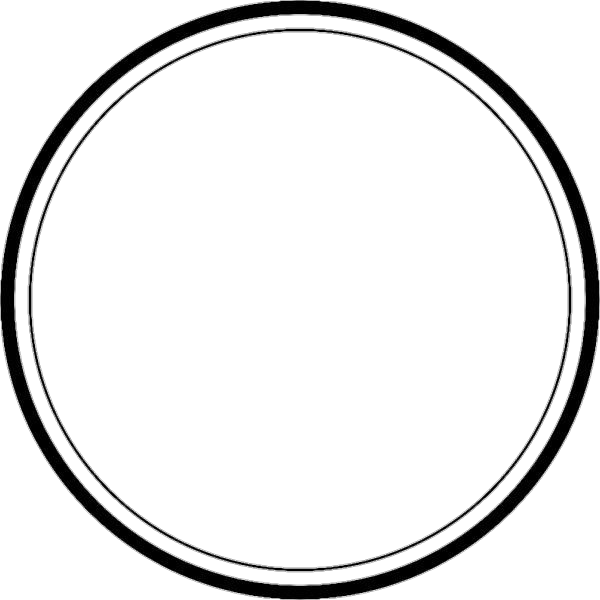 Black Circle Outline Design PNG