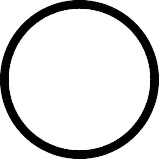 Black Circle Bold Outline PNG