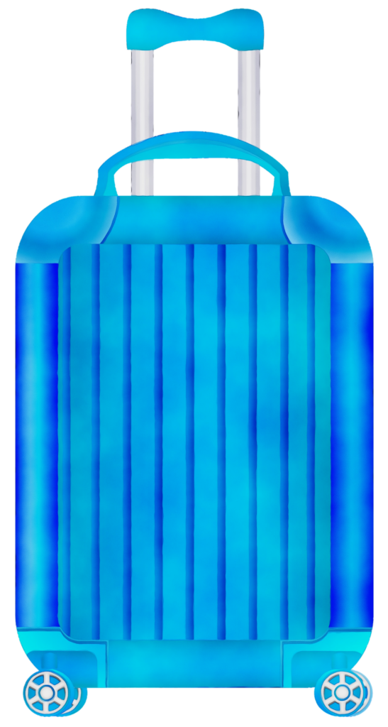 Blue Luggage Vector Png