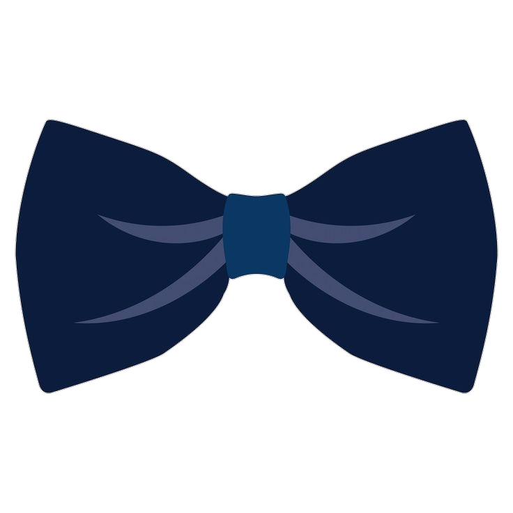 Blue Bow Tie Vector Png