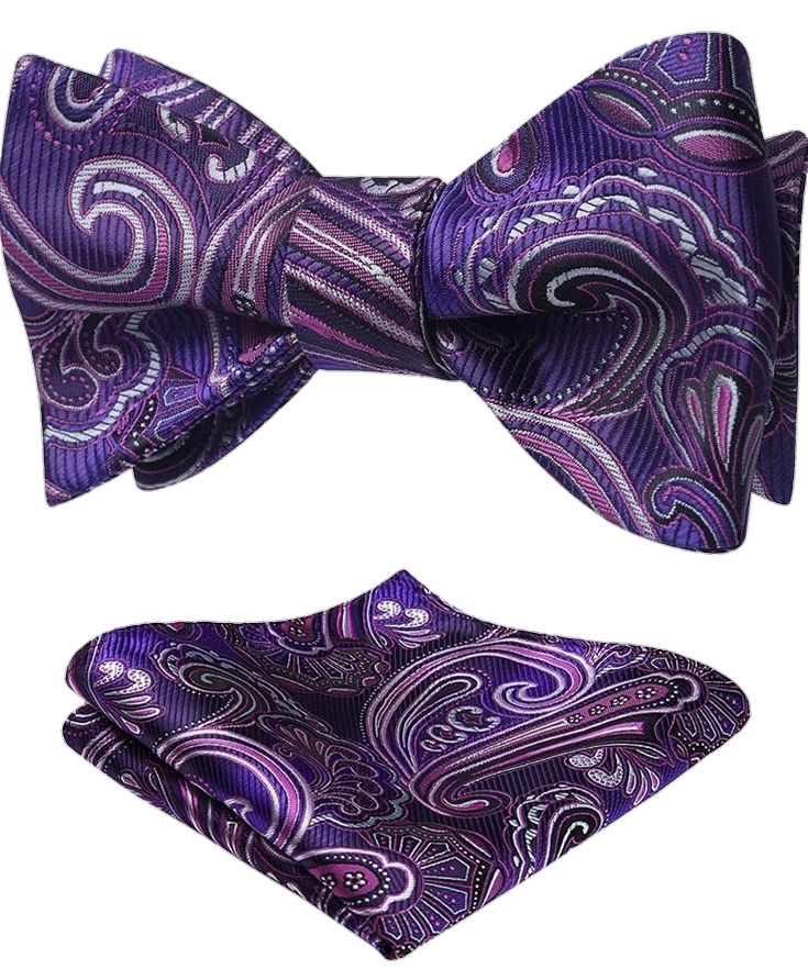 Violet Bow Tie Design Png