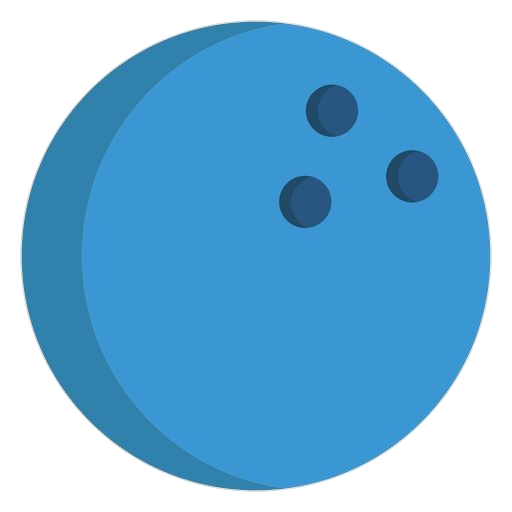 Blue Bowling Ball Vector Png
