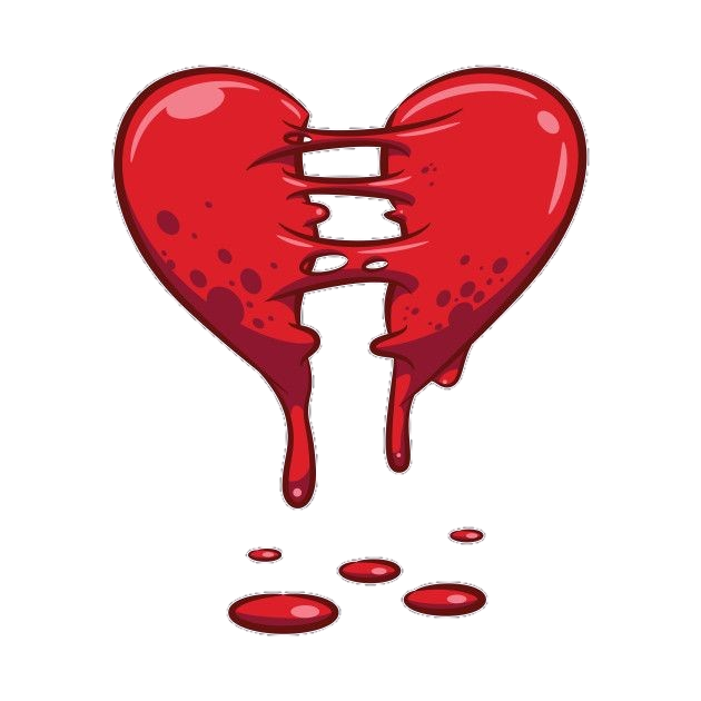 Broken Heart Blood Png