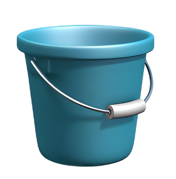 Blue Bucket Illustration Png