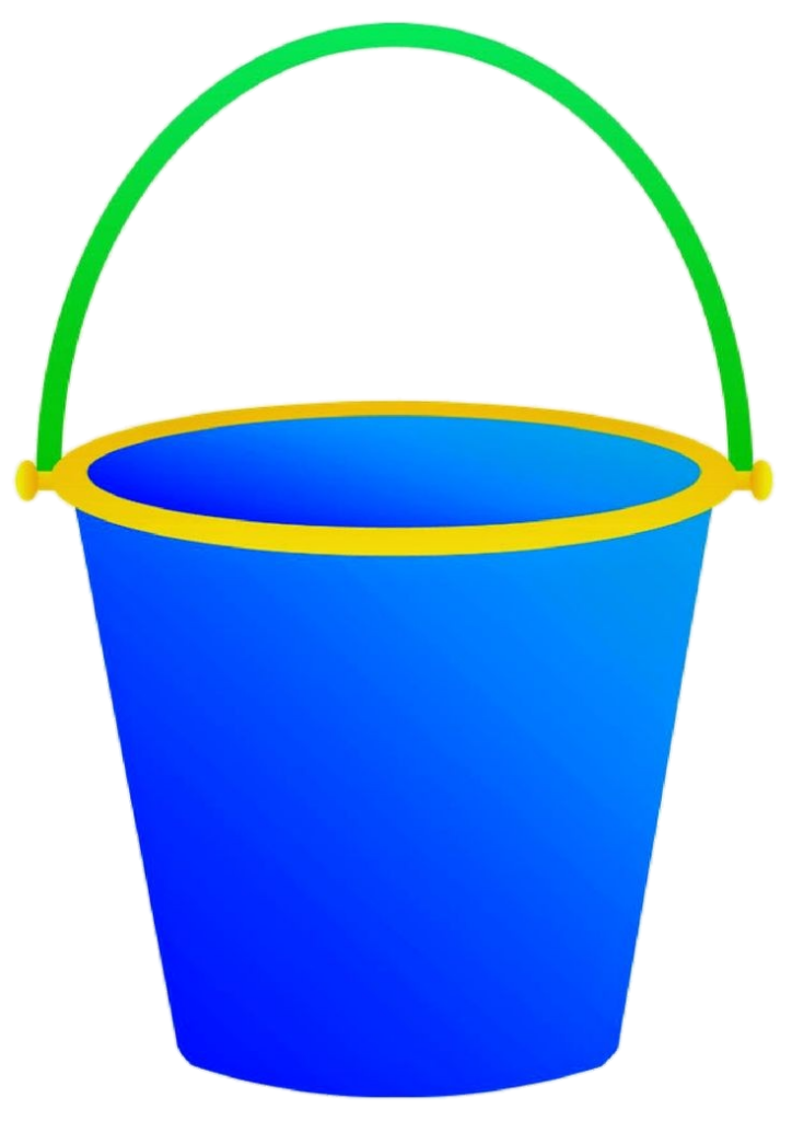 Blue Bucket Vector Png