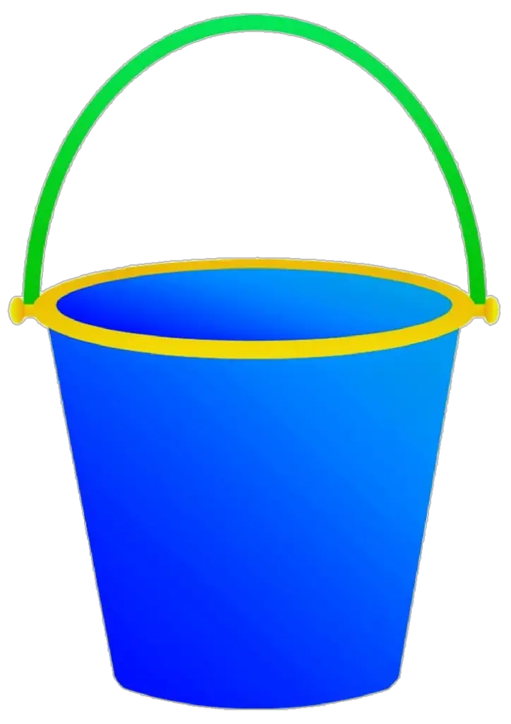 Blue Bucket Vector Png