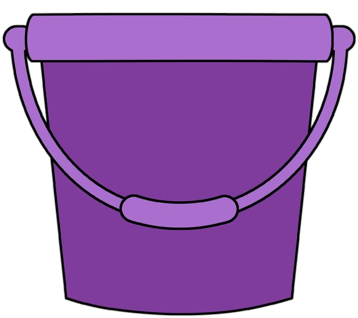 Purple Bucket vector Png