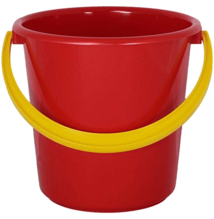Plastic Red Bucket Png