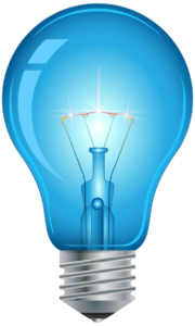 Blue Light Bulb Illustration Png