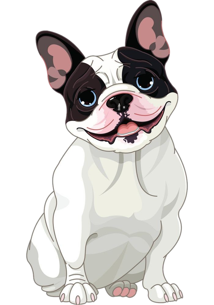 Cute Bulldog Smiling Clipart Png