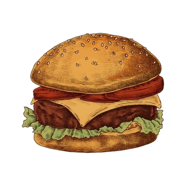 Burger Sketch art Png