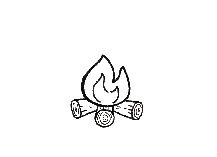 Simple Campfire Vector Png