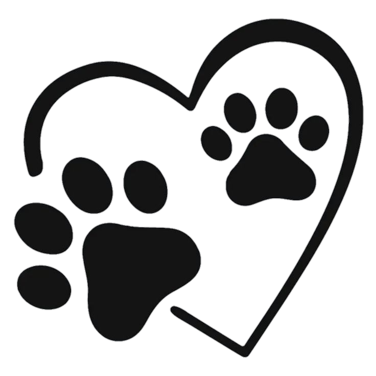 Cat Paw Love Heart Design Png