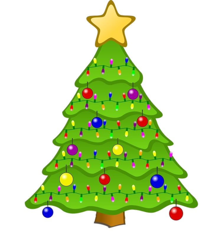Decorated Christmas Tree vector Png