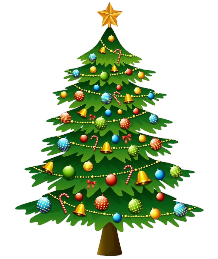 Decorated Christmas Tree clipart Png