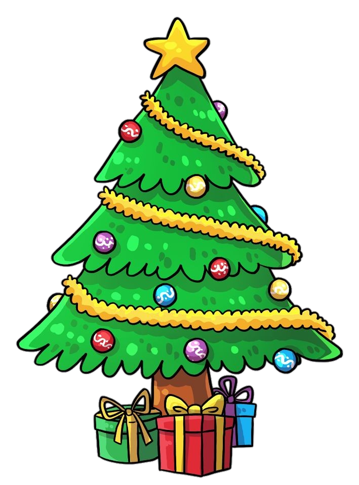 Decorated Christmas Tree clipart Png