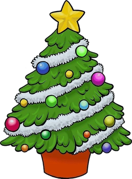 cute decorated Christmas Tree Png