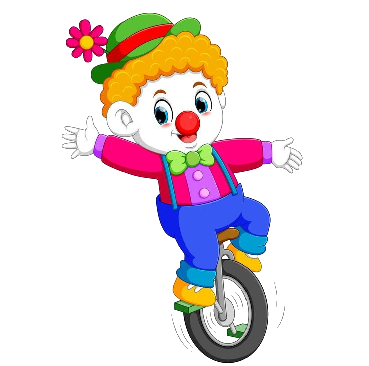 Cycling Clown clipart Png