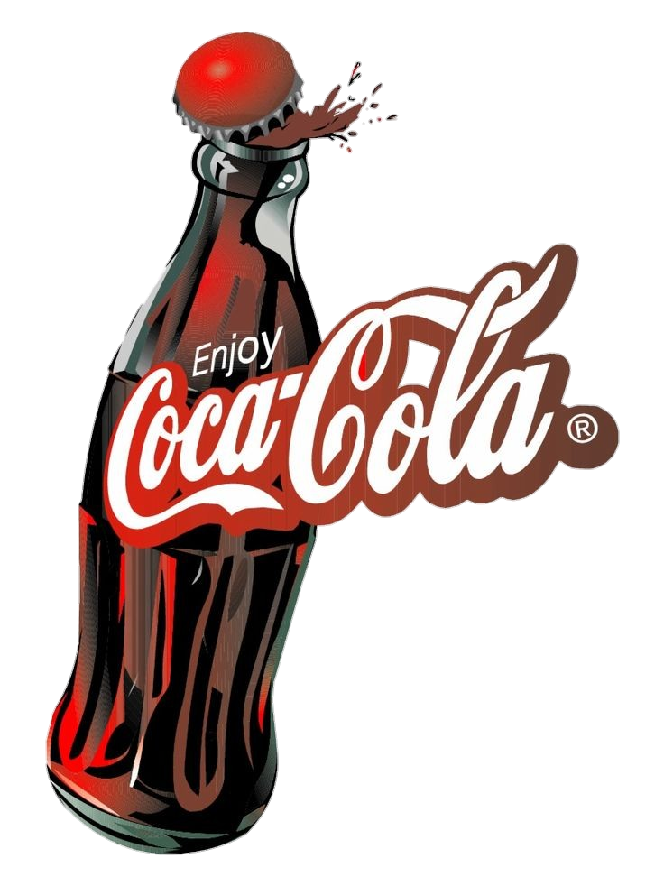 Coca Cola Bottle logo clipart Png