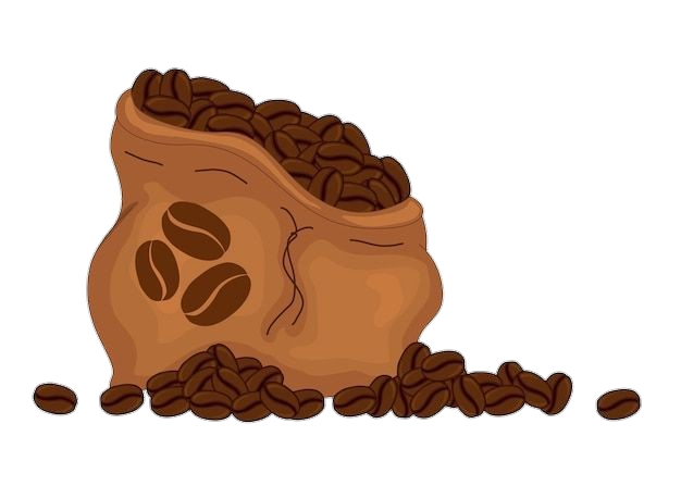 Coffee Beans in Bag PNG