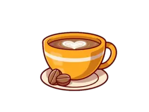 Cute Coffee Cup Clipart PNG