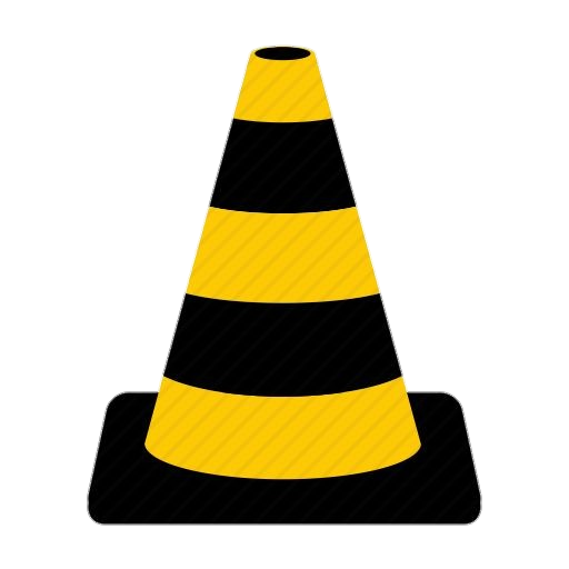 Yellow Black Cone Vector Png