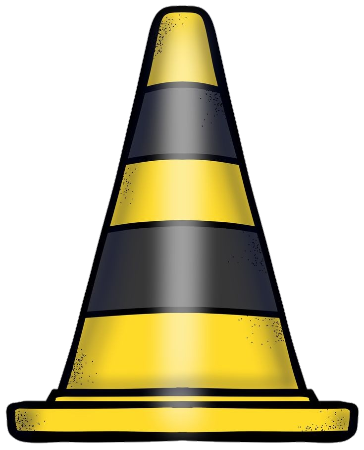 Yellow Black Cone Png