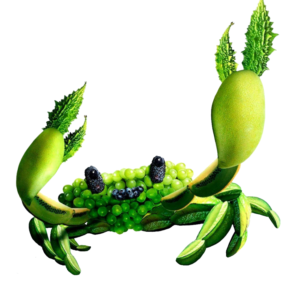 Green Vegetable Crab Artwork PNG