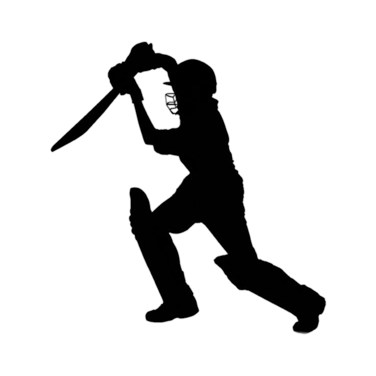 Cricket Batsman Silhouette png