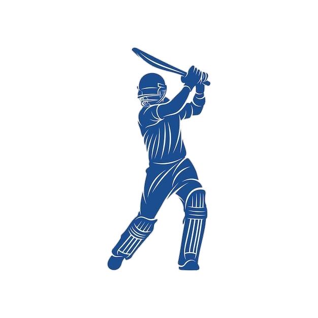 Blue Batsman vector PNG