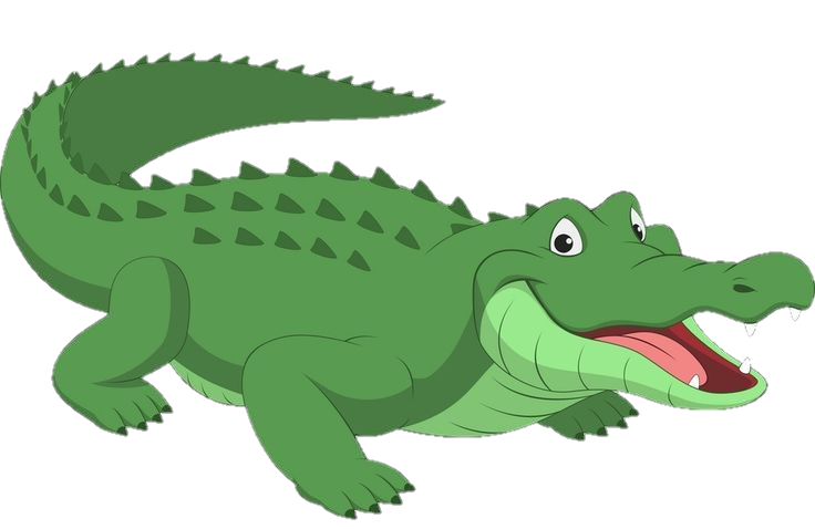 Green Crocodile Vector Png
