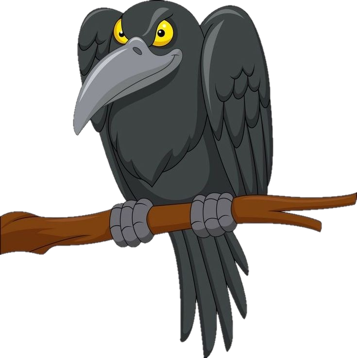 Sitting Crow Clipart Png