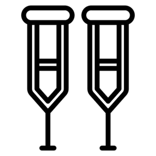 Pair of Crutches vector Png