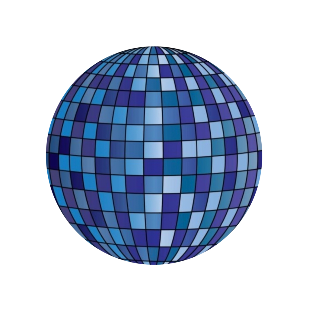 Blue Disco Ball clipart PNG