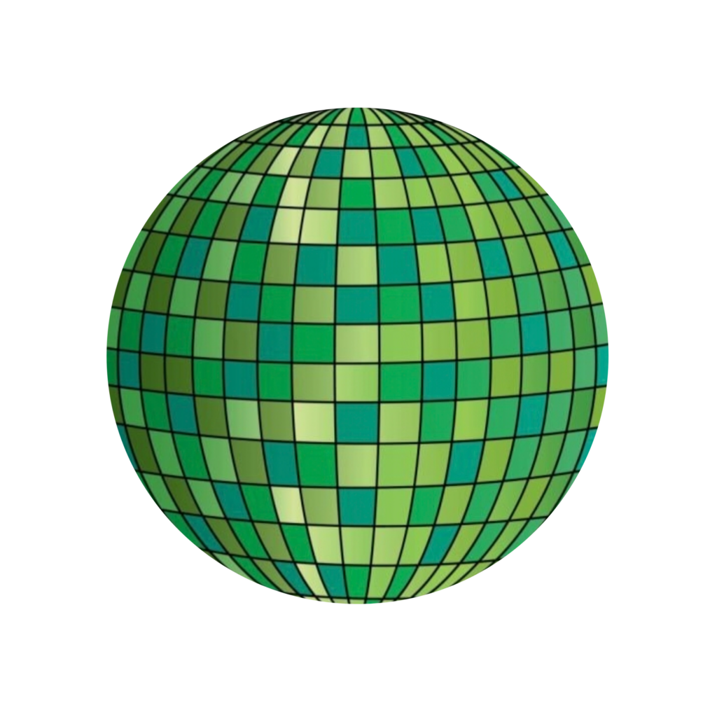 Green Disco Ball clipart PNG