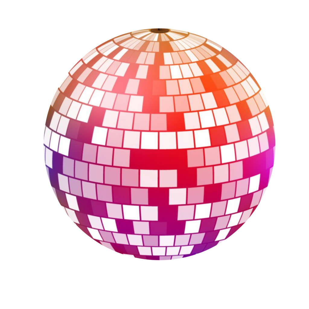 Red Disco Ball vector PNG