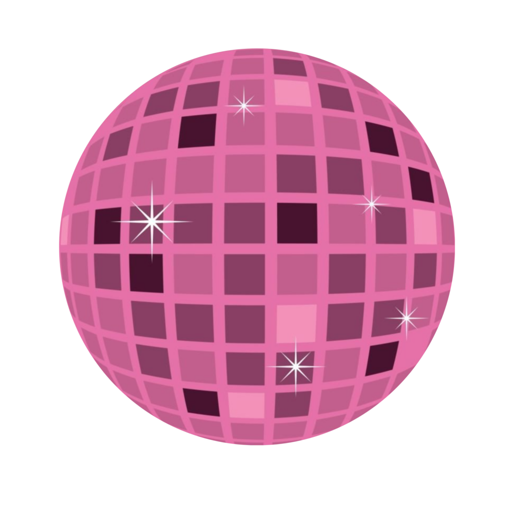 Pink Disco Ball vector PNG