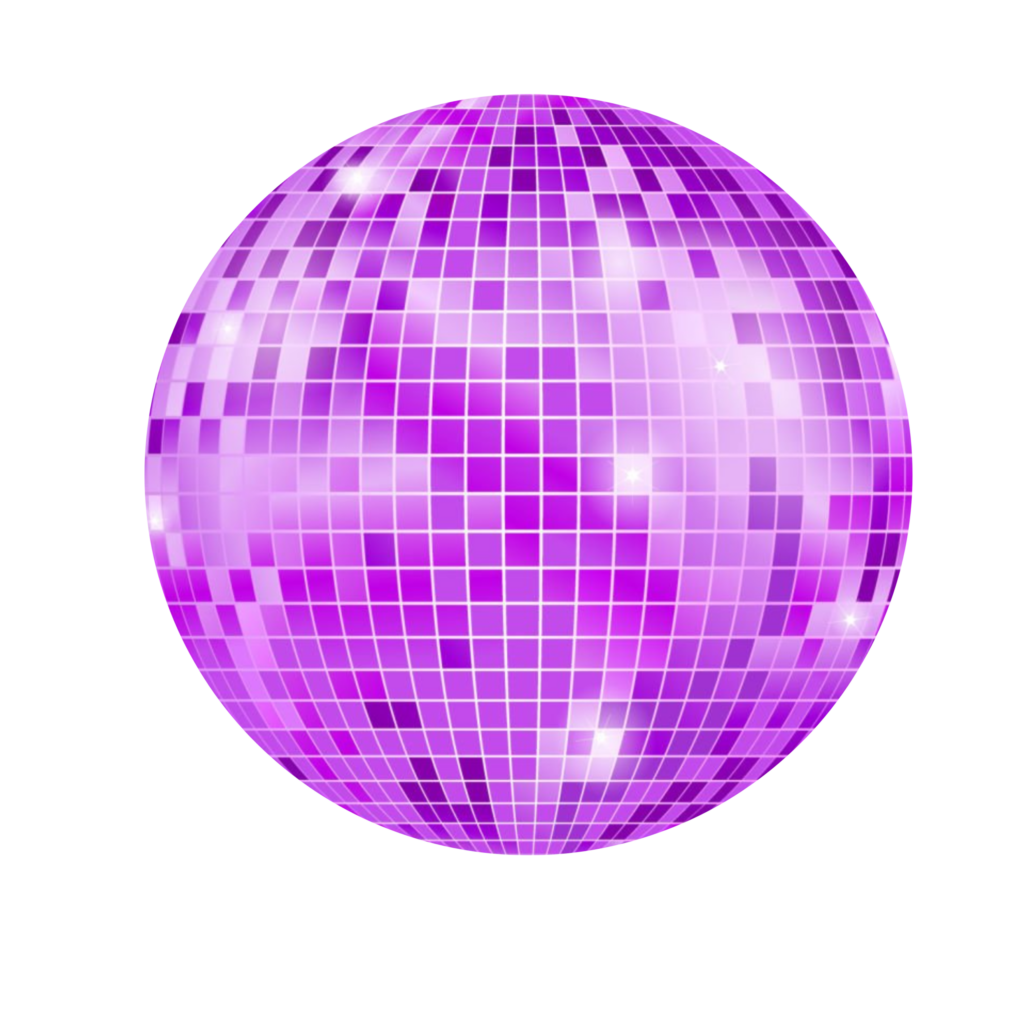 Violet Disco Ball PNG