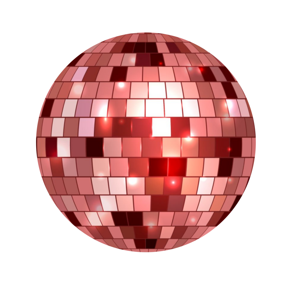 Red Disco Ball PNG