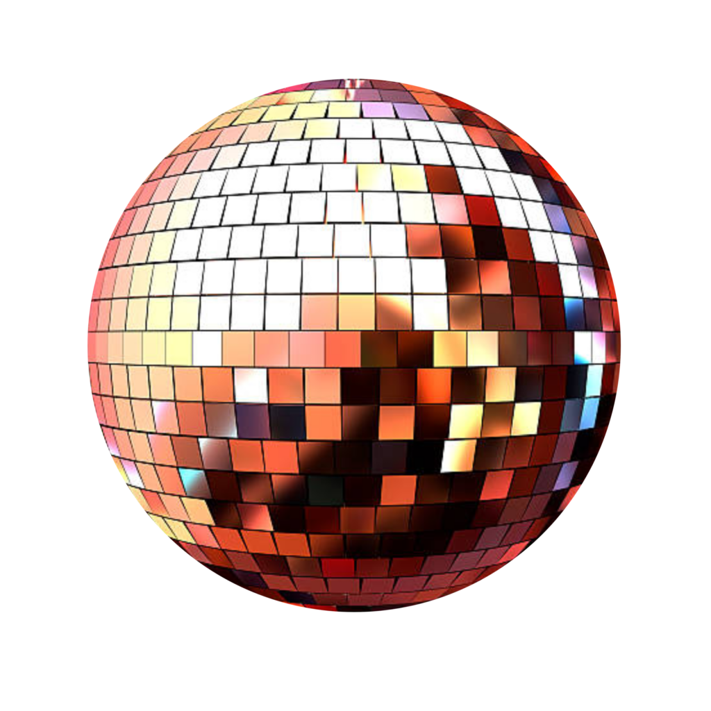 Colorful Disco Ball PNG